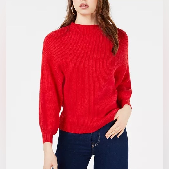 Line + Dot Red Ribbed Alder Sweater - Picture 10 of 10